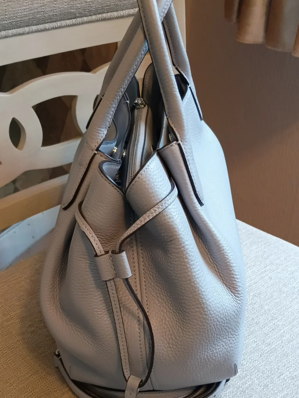 kate spade Pebbled Leather Dumpling Satchel large